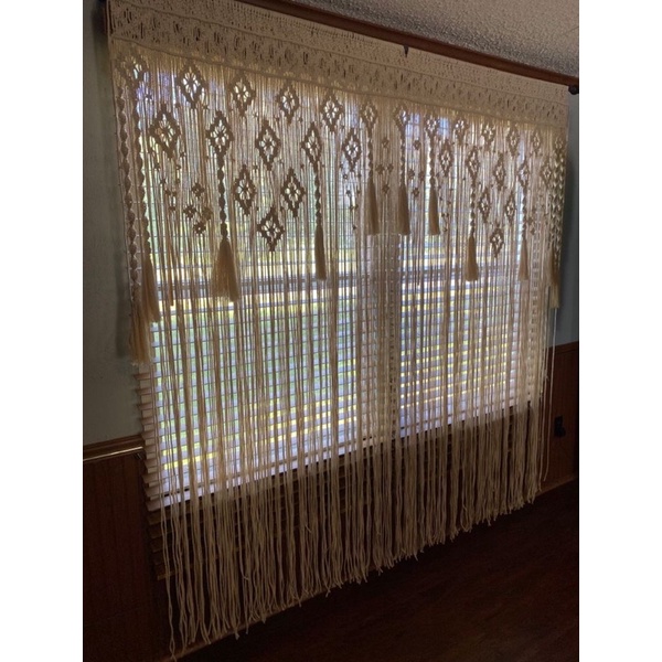 Rèm cửa sổ macrame vintage nhiều size