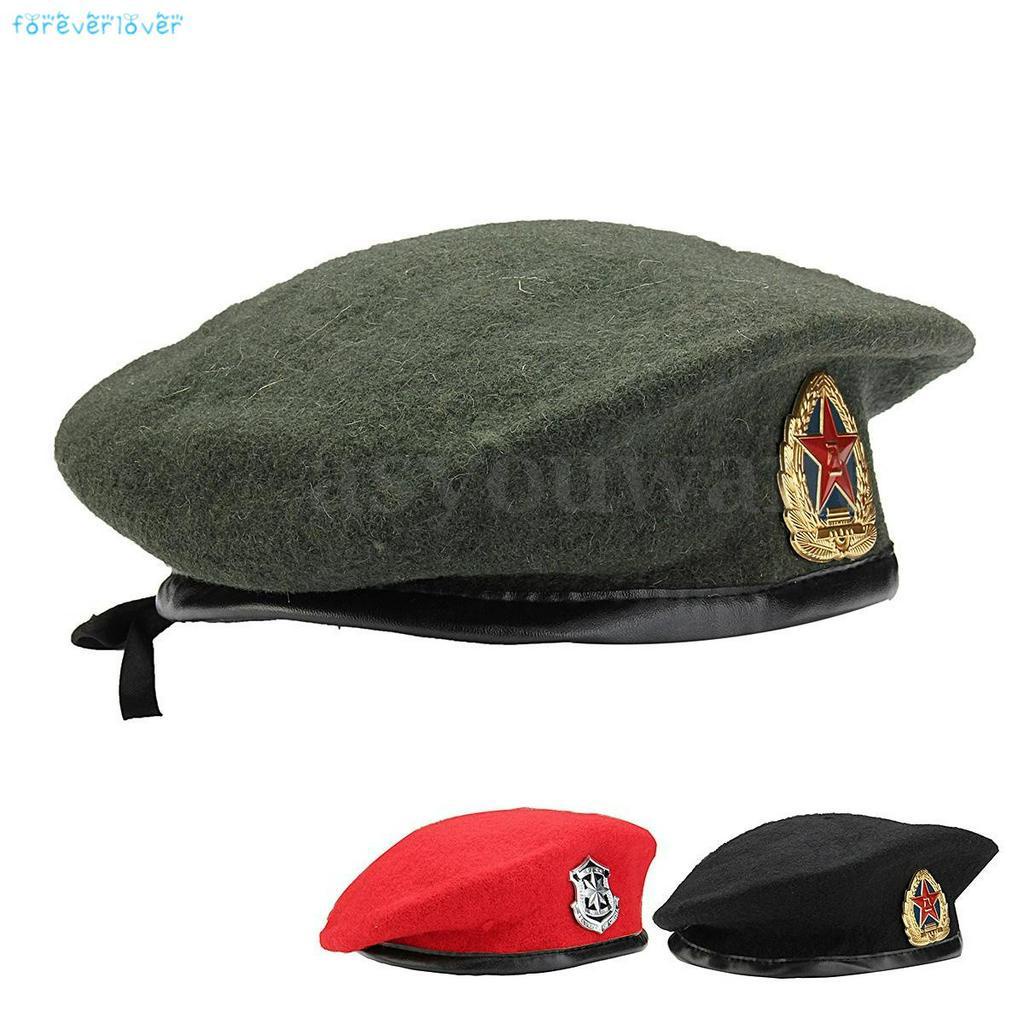 Mũ beret phong cách quân đội cho nam và nữ