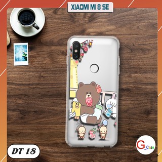 Ốp lưng XIAOMI MI 8 SE dẻo trong in hình