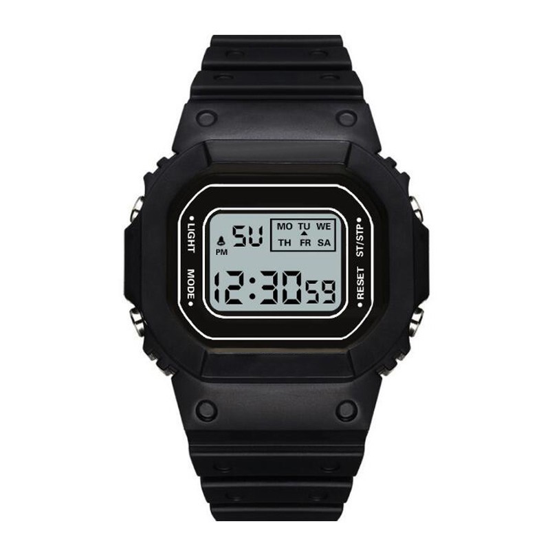Illunt Đồng Hồ Đeo Tay Điện Tử Mặt Vuông Nhỏ Màu Tươi Mới Chống Thấm Nước Unisex Cho Học Sinh Nam Và Nữ