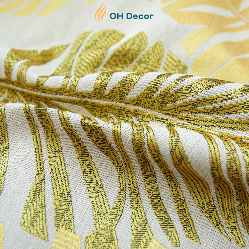 Gối tựa lưng gối sofa vuông 45x45 họa tiết dệt hiện đại hình lá trang trí sofa homestay cafe