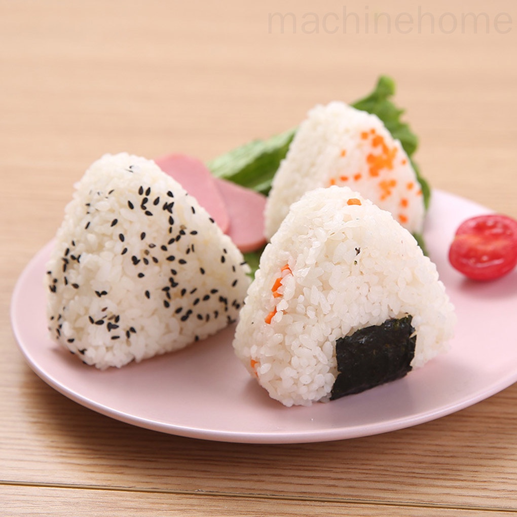 Set 2 Khuôn Làm Cơm Cuộn Hình Tam Giác Bằng Nhựa Pp Chống Dính
