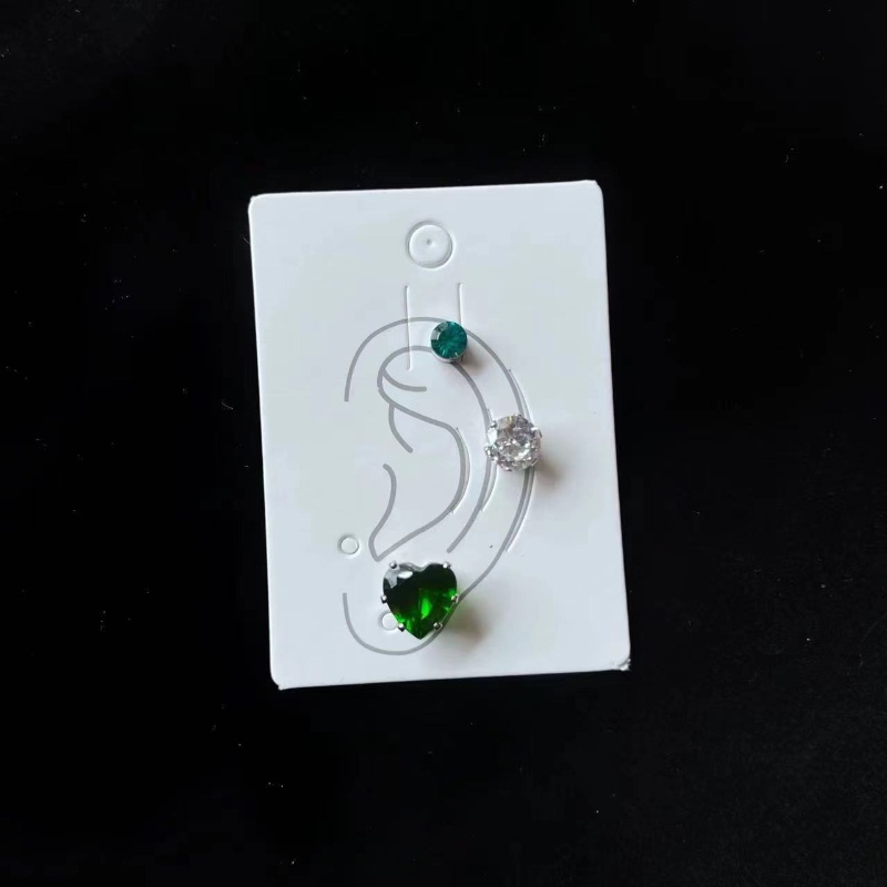 Kẹp tai kim cương hình trái tim thời trang Kẹp tai từ tính cá tính cao cấp Bộ kẹp tai unisex phong cách hàn quốc