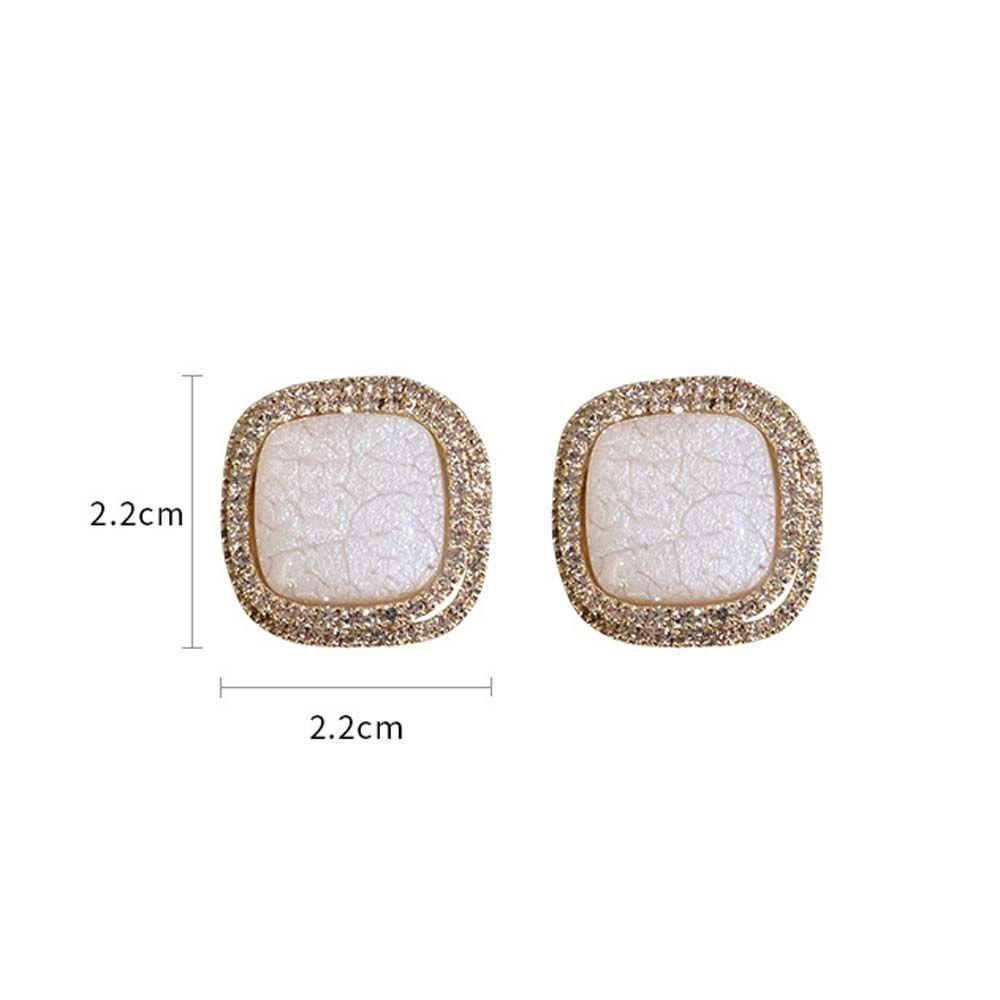 Bông Tai Đính Đá Opal Sang Trọng Phong Cách Hàn Quốc|Bông Tai|Vòng Tay Họa Tiết Vết Nứt Màu Sắc Thời Trang|Khuyên Tai/Bông Tai Nhiều Màu Cho Nữ