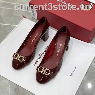 ❏▧ Giày Lười Da Bóng Đế Dày Cho Nữ