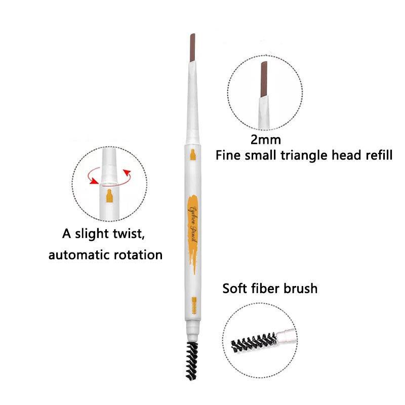 Bút Chì Kẻ Lông Mày Hai Đầu 5 Màu Tự Nhiên Lâu Trôi Kháng Nước