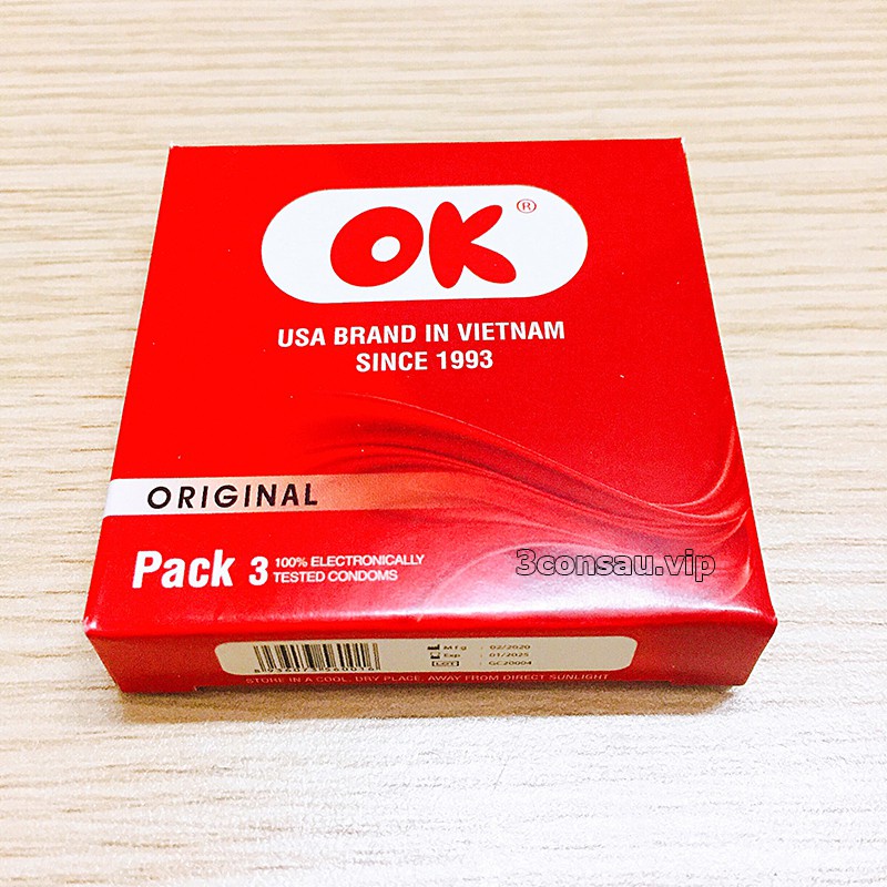 Bao Cao Su OK Original - 49mm Hộp 12 - hộp 3 - Và lẻ 1 bcs