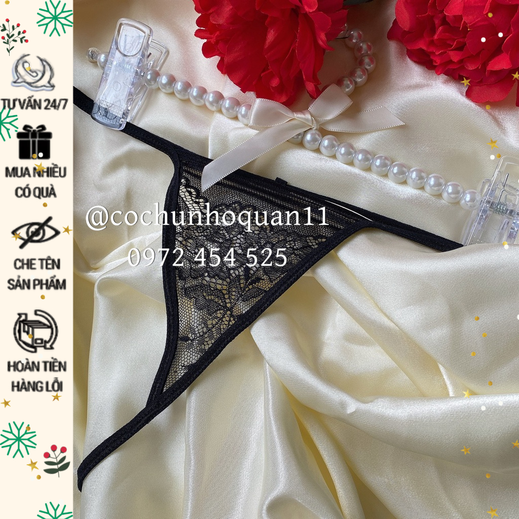 CK061 quần lót lọt khe ren đen - quần chíp sexy - cochunhochuyensi