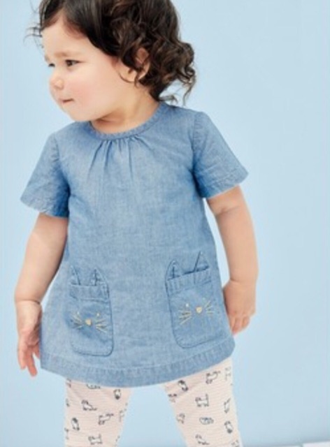 Áo váy Jean Carter xuất xịn cho bé gái