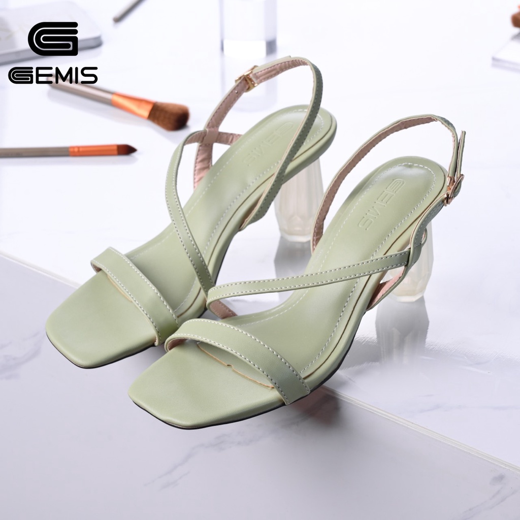 Sandal gót trong 7cm Gemis- GM00316