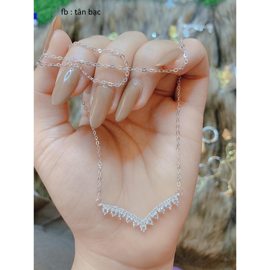 Dây chuyền bạc s925 , trang sức bạc đẹp , kiểu dáng dây liền mặt tạo nên sự cân bằng của vẻ đẹp tự nhiên va nhân tạo
