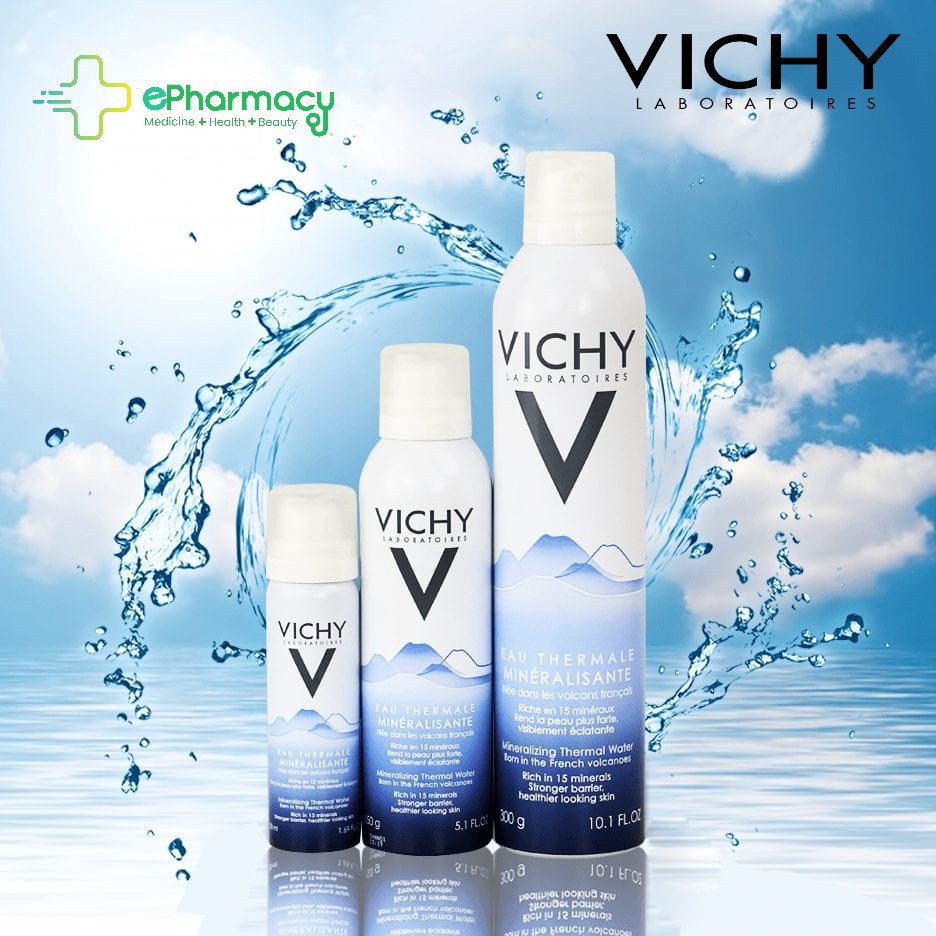 Xịt khoáng Vichy Mineralizing Thermal Water 300ml cấp ẩm, dưỡng da, chống lão hóa