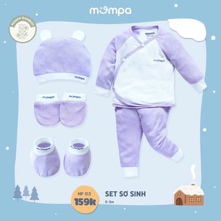 Mompa - Sét sơ sinh cài chéo Bamboo MP313