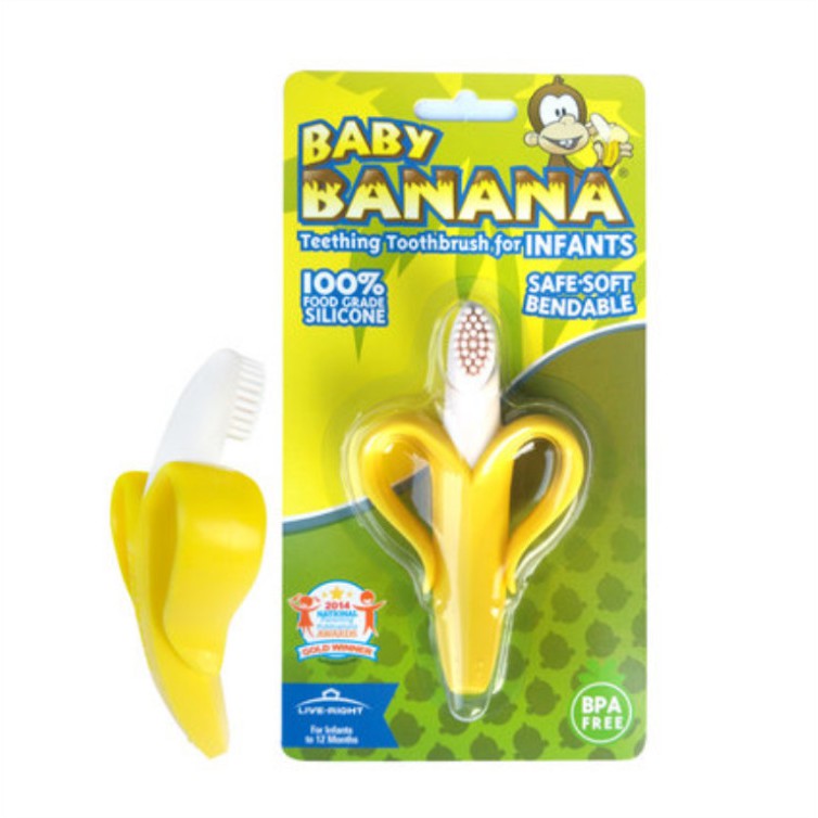 Chuối gặm nướu Baby Banana giảm ngứa lợi và làm sạch khoang miệng