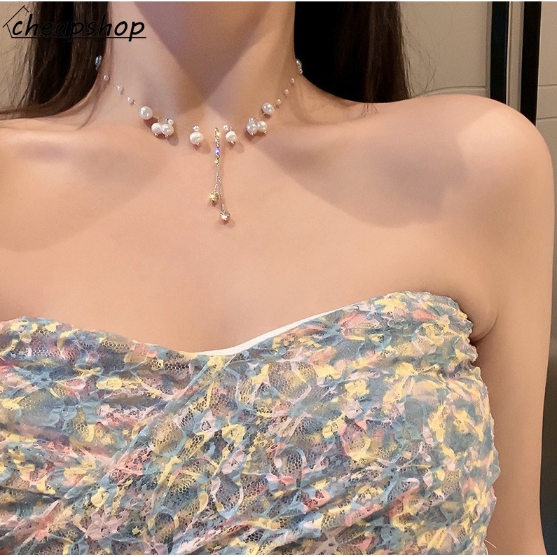 iF YOU Vòng cổ Vàng Tua Rua Ngọc Trai Thanh Lịch Cho Nữ