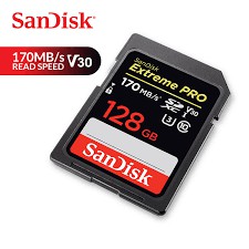 Thẻ nhớ SD Extreme Pro Sandisk SDXC V30 128Gb (Read/Write:170/90MB/s)