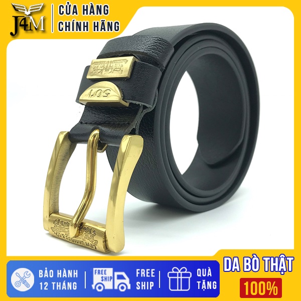 Thắt lưng nam da bò nguyên miếng, đầu đầu nguyên khối, hàng chính hãng, bảo hành 5 năm, TLD01