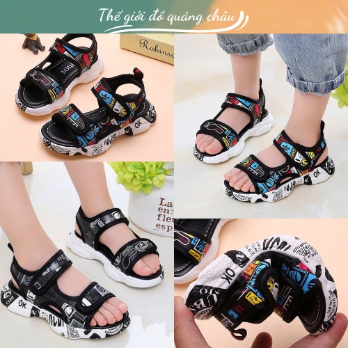(20328) Dép sandal bé trai và bé gái cao cấp - Dép quai hậu chống trơn chống vấp cho bé
