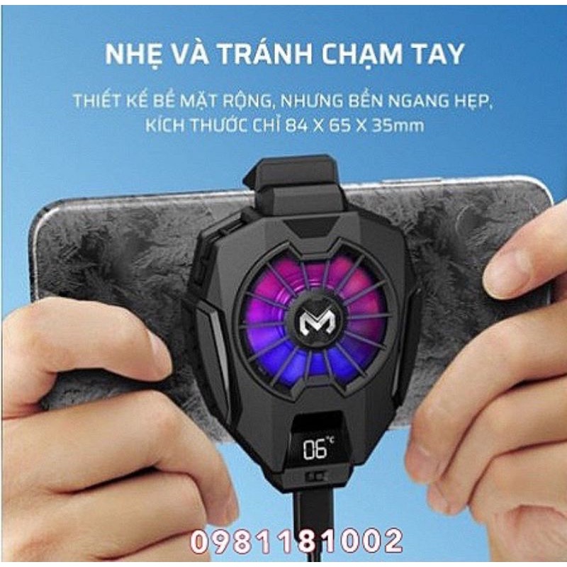 MEMO DL05 | QUẠT TẢN NHIỆT SÒ LẠNH cho điện thoại, Màn hình LED hiển thị nhiệt độ, LED RGB | BigBuy360 - bigbuy360.vn