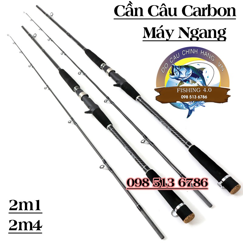 Cần Câu Lure Máy Đứng - Câu Lance Carbon cao cấp - Cần 2 khúc