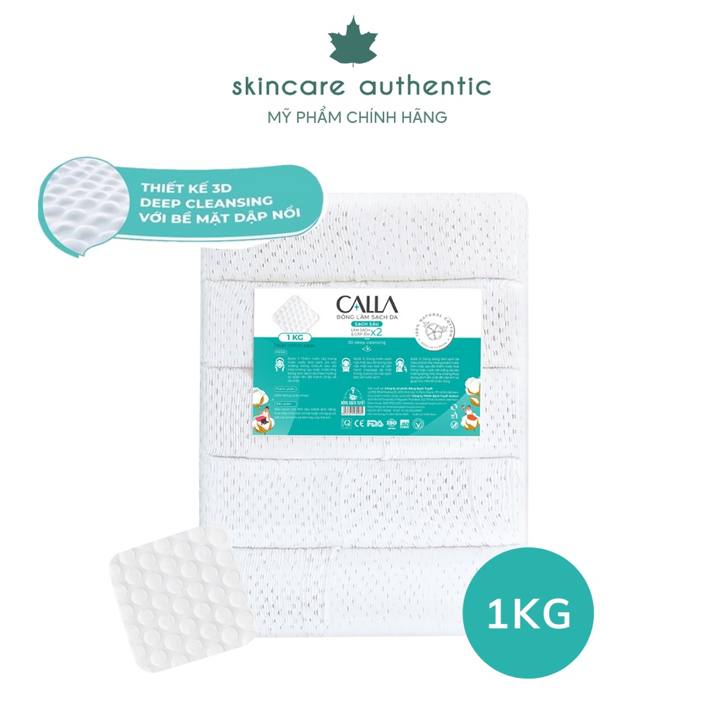 Bông Tẩy Trang Làm Sạch Da Bông Bạch Tuyết Calla Mềm Mịn Sạch Sâu 500Gr 1Kg