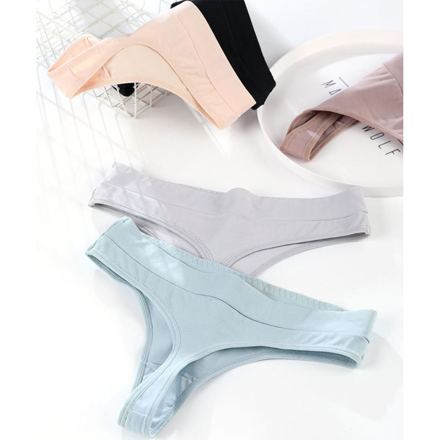 Quần Lót Lọt Khe Cotton Trơn P226