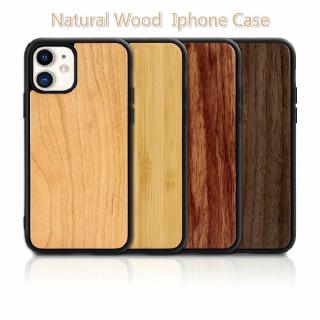 Real Wood Case For iphone 11Pro MAX XR X XS Max 8 7 6 6s Plus Cover Natural Bamboo Wooden Soft Silicone edge Hard Phone Cases