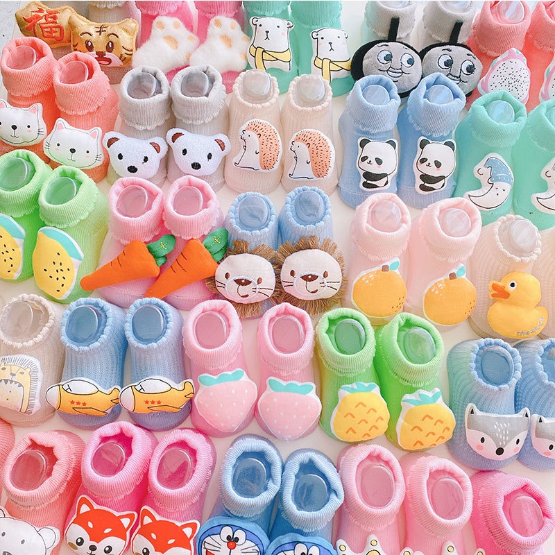 [FreeShip] Tất Vớ Sơ Sinh Hình Thú Trái Cây Siêu Xinh Chống Trượt Mihoshop