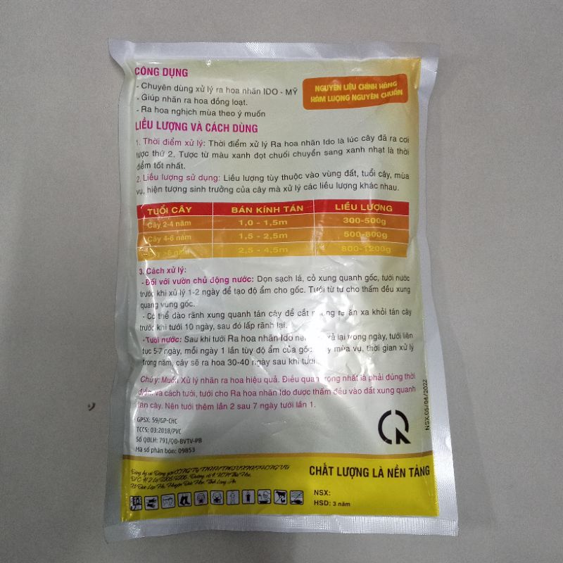 K-CLO3 99% , Gói 1 kg , chuyên xử lý Nhãn ra hoa trái vụ