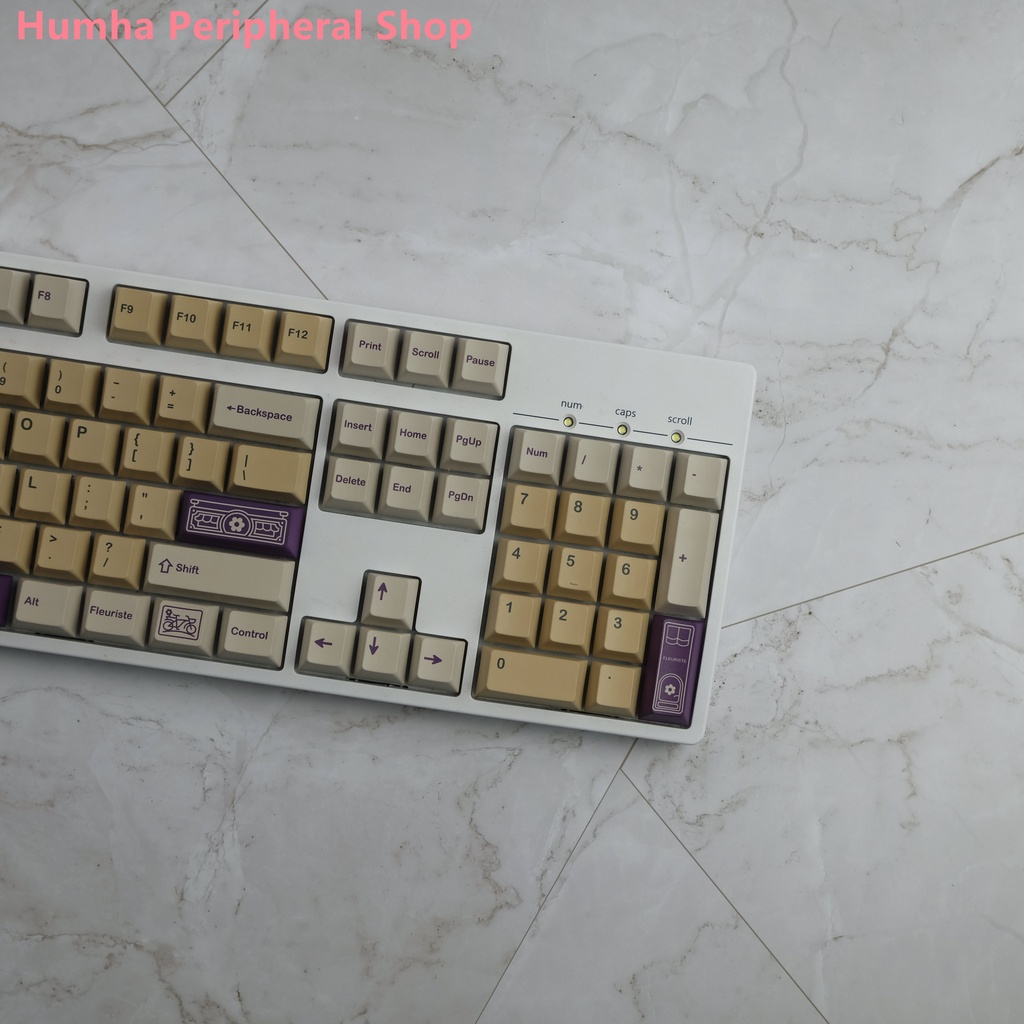 Bàn Phím Cơ Humha Fleuriste 142 Phím Chất Liệu PBT Nhuộm Màu Độc Đáo