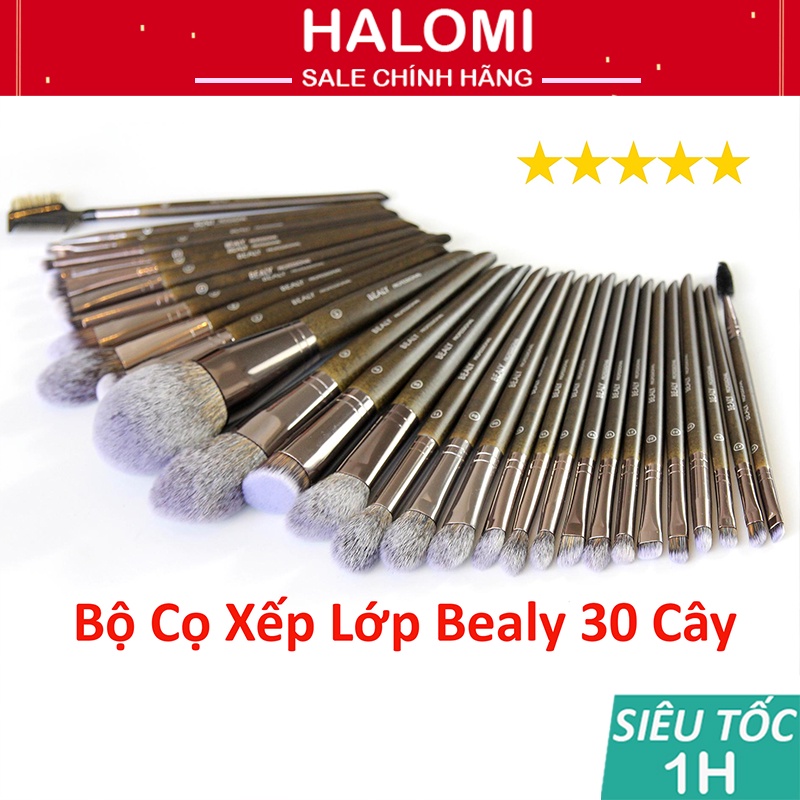 Bộ cọ trang điểm chuyên nghiệp Bealy 30 cây cao cấp lông mềm mịn bám phấn chuyên dụng cho makeup