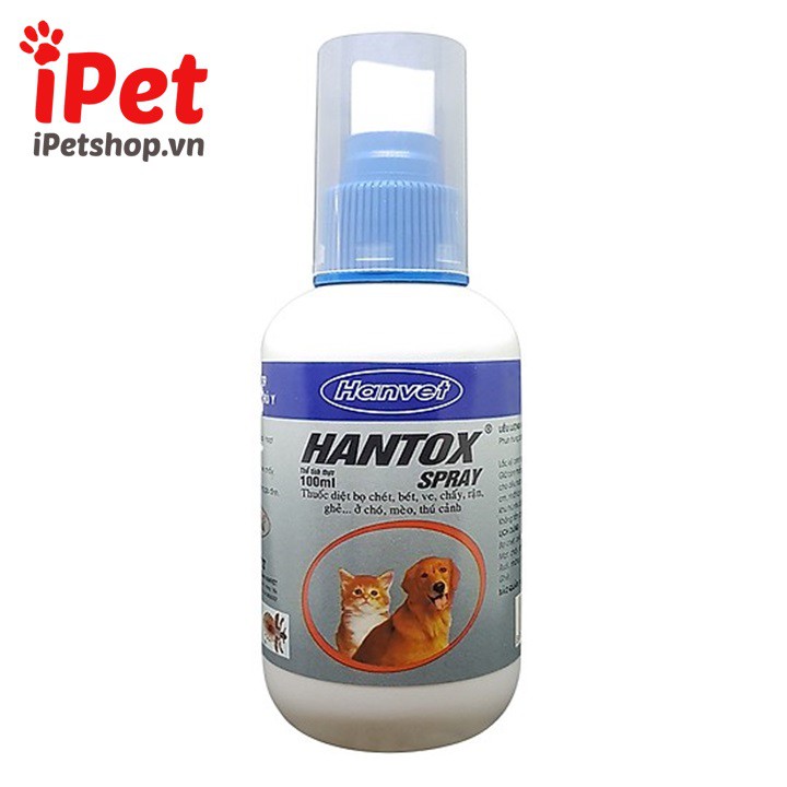 [Mã SKAMPUSH9 giảm 10% đơn 200K] Chai Xịt Ve Rận Hantox Cho Chó Mèo 100ml - iPet Shop