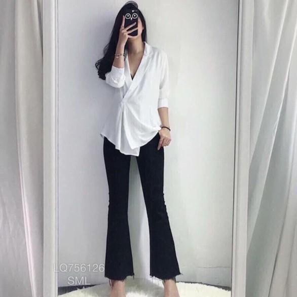 Quần jeans ống leo lưng cao / Hàng mới về // Hình Thật - 46