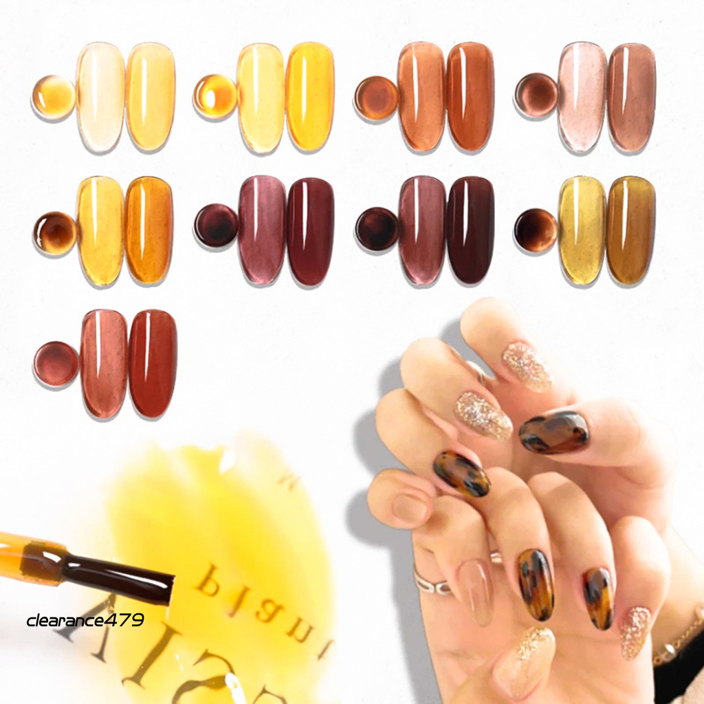 (Hàng Mới Về) Sơn Móng Tay Dạng Gel Lỏng 10Ml Màu Caramel Diy Dành Cho Nữ