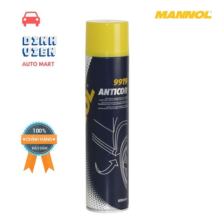 Chất Phủ Bề Mặt Kim Loại Chống Va Đập MANNOL Anticor Schwarz 9919 650ml – DV AUTOMART