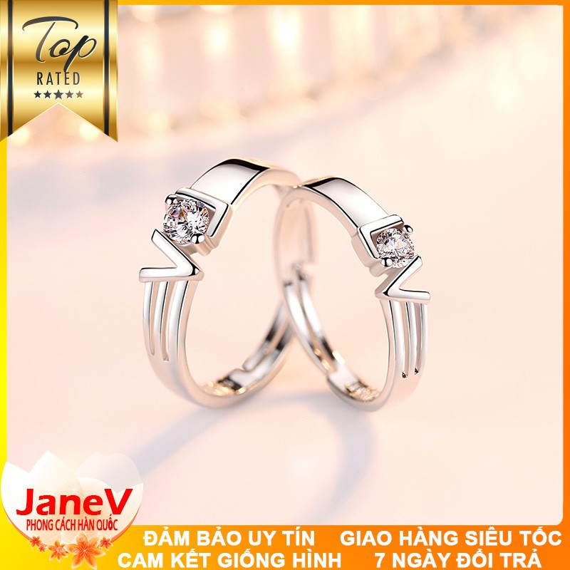 Nhẫn Cặp Nam, Nữ Phong Cách Hàn Quốc NC144