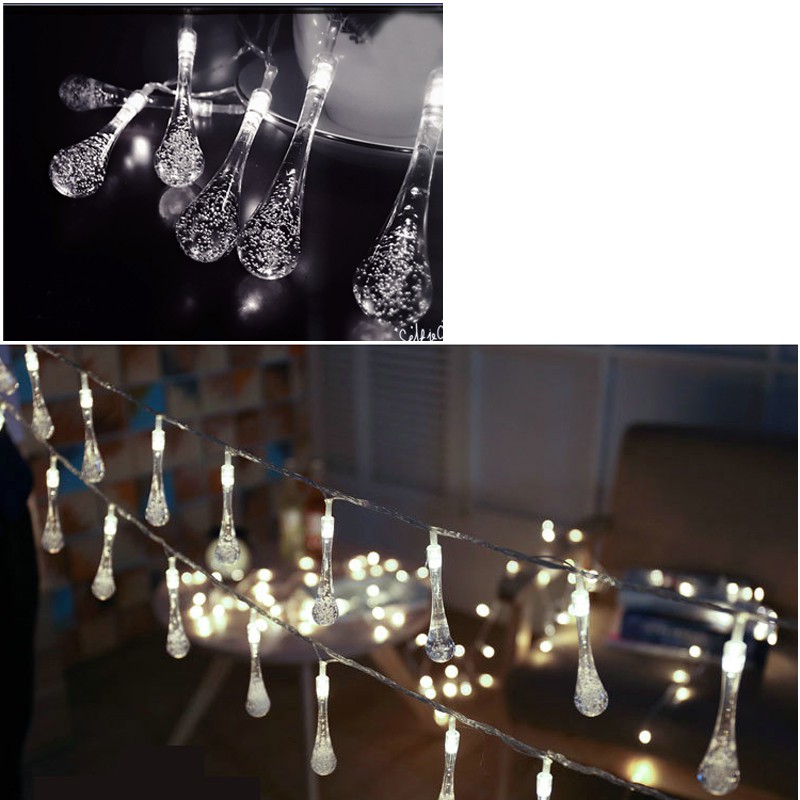 Đèn Led Trang Trí Pha Lê Hình Giọt Nước Siêu Lung Linh 3M 20 Đèn (CHƯA CÓ SẴN PIN)