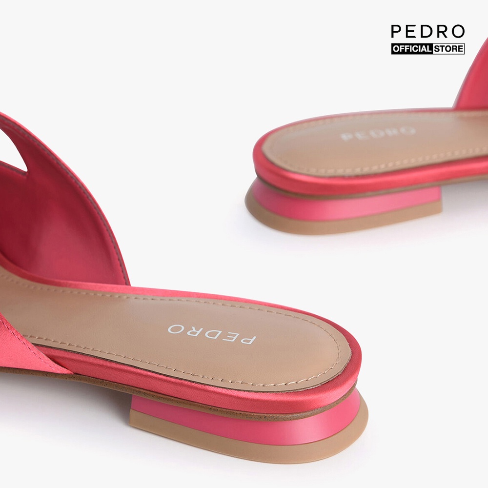 PEDRO - Giày đế bệt nữ mũi nhọn hở gót phối nơ thời trang PW1-66300073-B2