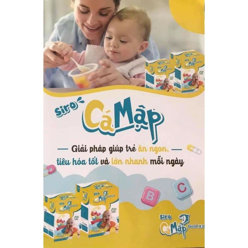 [CHÍNH HÃNG] SIRO CÁ MẬP GOLD X2 HỘP 30GÓI