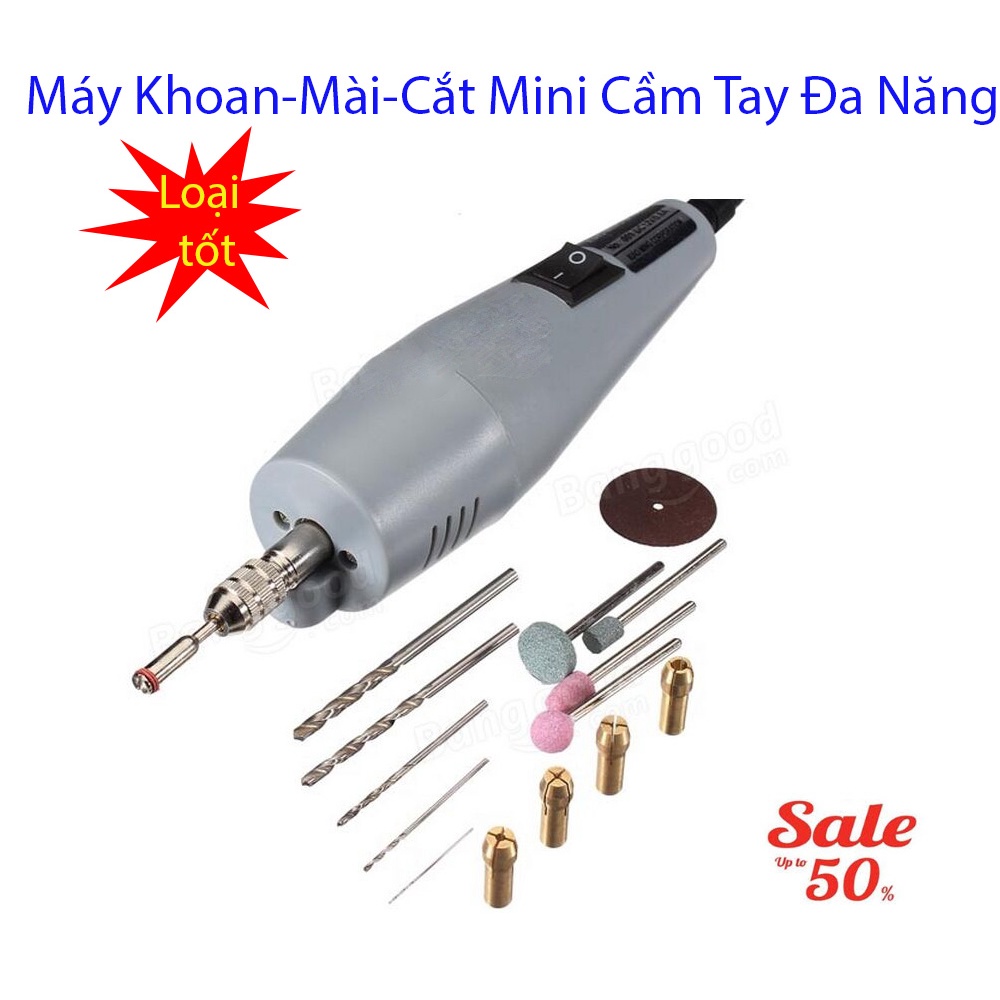 Bộ Máy Khoan Mài Cắt Cầm Tay Mini - Khoan Mini Đa Năng, Chuyên Làm Các Chi Tiết Nhỏ Tinh Xảo, Bảo Hành Uy TÍn