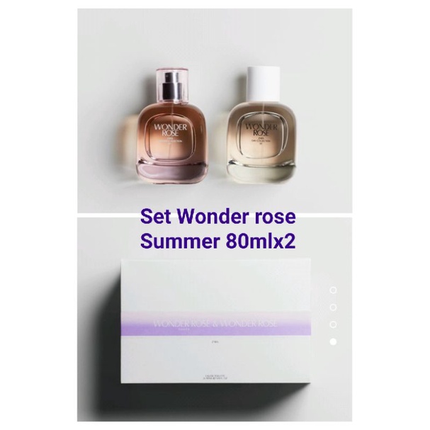 Set nước hoa Wonder rose + Wonder rose summer 90mlx2