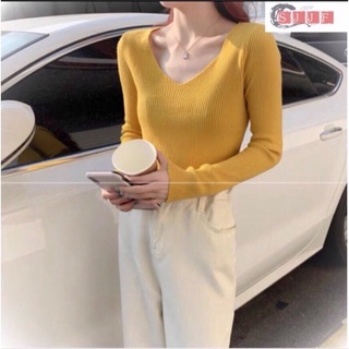 💥Áo len cổ tim nhiều màu cho nữ