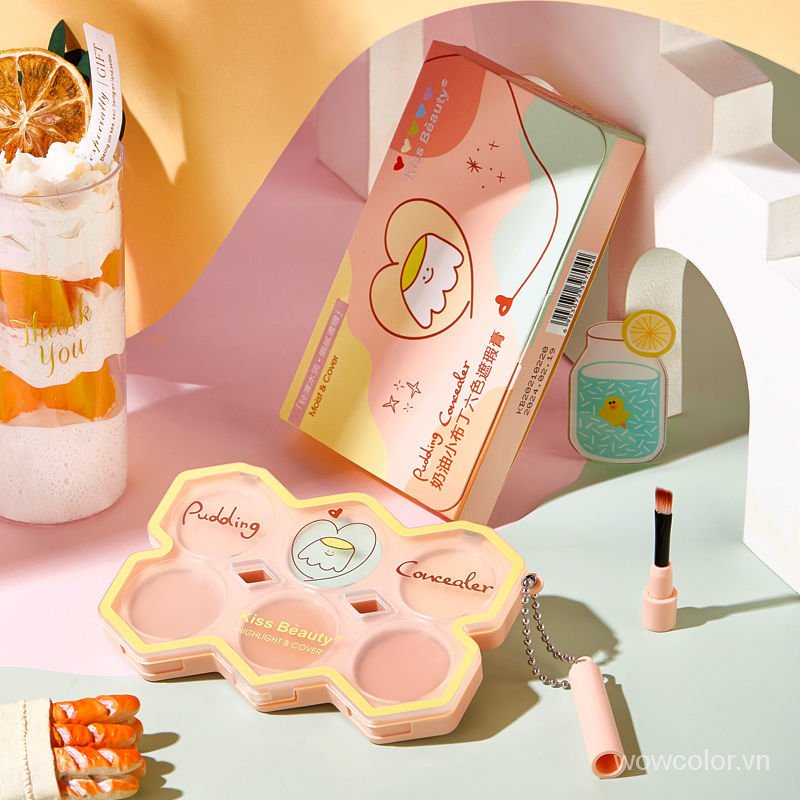 [Hàng mới về] Bảng Kem Che Khuyết Điểm Kiss Beauty Che Phủ Mụn/Quầng Thâm / Bọng Mắt Chống Thấm Nước Và Mồ Hôi