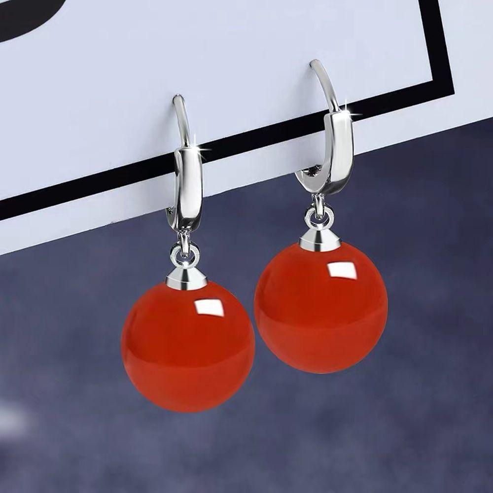 QQMALL Bông Tai Dạng Vòng Tròn Bằng Acrylic Dễ Thương Cho Nữ