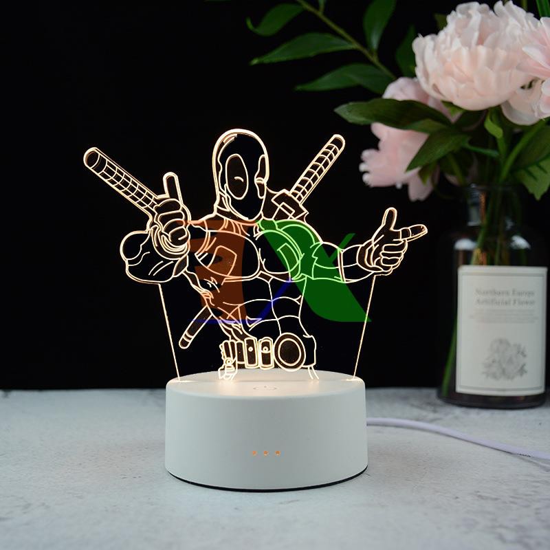 Đèn ngủ, đèn trang trí Led 3D - Siêu nhân