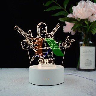 Đèn ngủ, đèn trang trí Led 3D - Siêu nhân