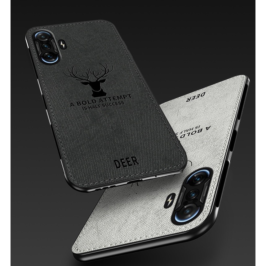 Ốp lưng Redmi K40 Gaming / Poco F3 GT / K50 Gaming / K50 Ultra / K50 / K60 vải đầu hươu nai thời trang cao cấp
