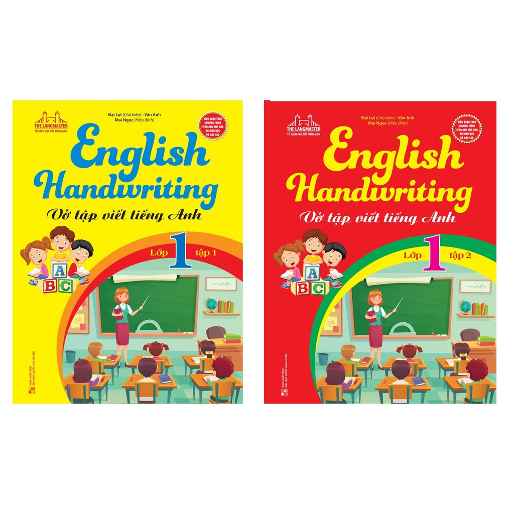 Sách - Combo English Handwriting - Vở tập viết tiếng anh lớp 1 (2 cuốn)