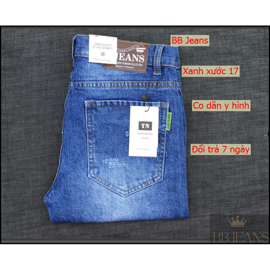 Quần Jean nam ngắn co dãn xanh xước 17 - quần short nam cao cấp  MSTN10