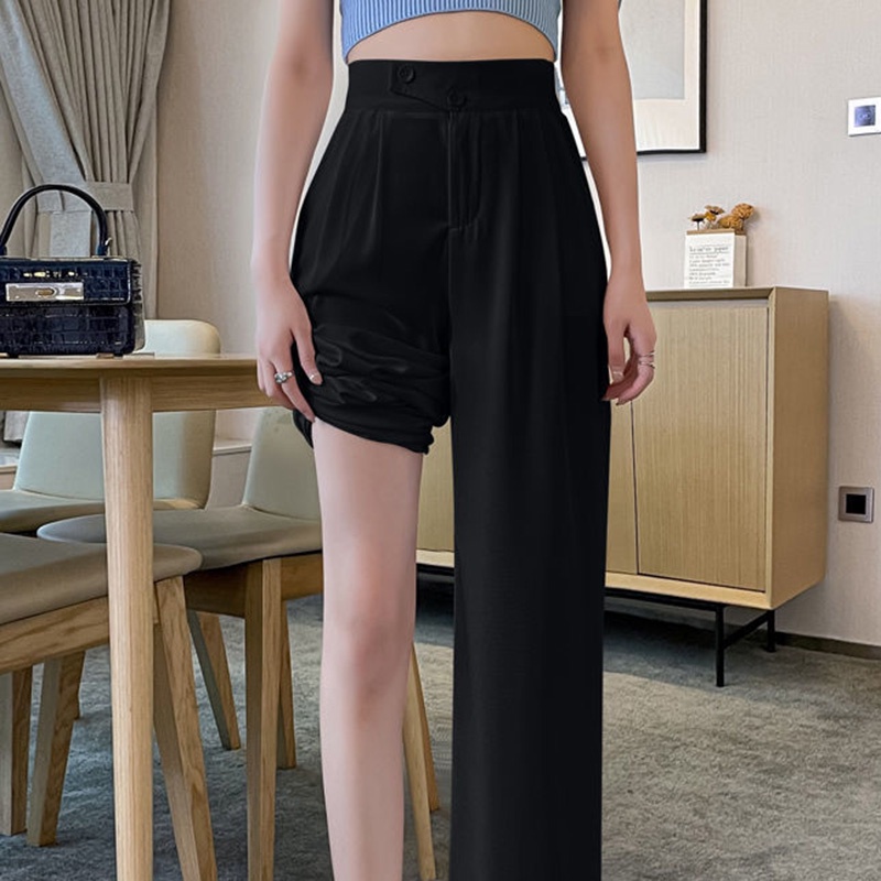 Quần tây IELGY cạp cao ống đứng dễ phối đồ cho nữ